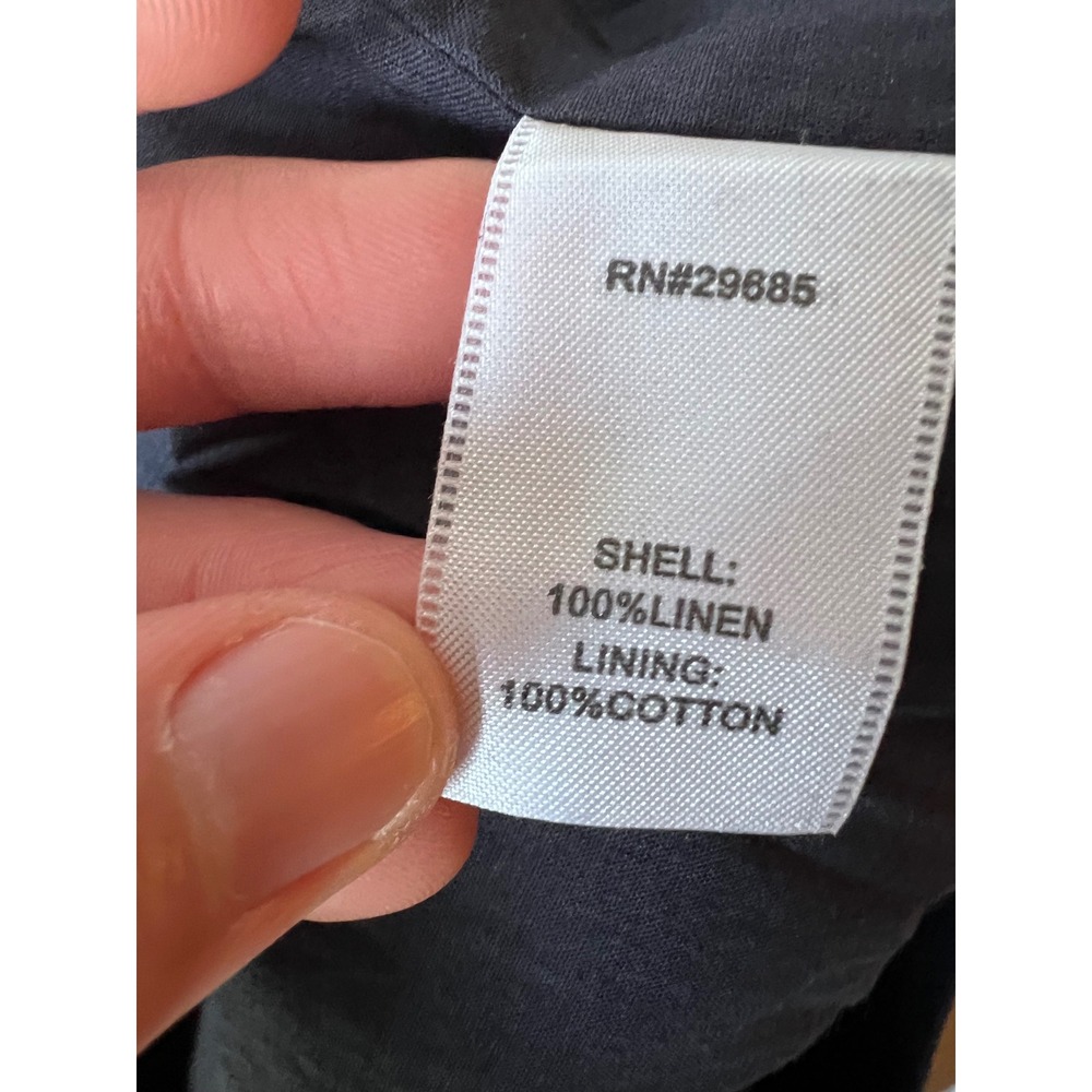 Pendleton Linen Zip Up Jacket Blue Embroidered Tr… - image 6